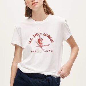 NWT J.Crew U.S. Ski & Snowboard classic-fit graphic T-shirt in vintage jersey